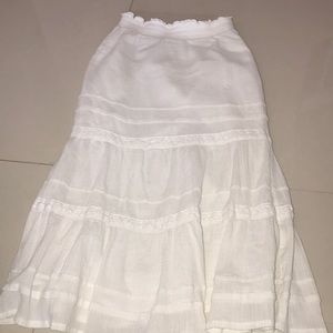 A long white skirt